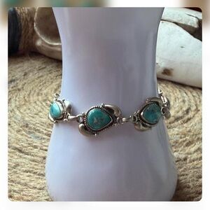 White water Turquoise Sterling Silver Women's Bracelet